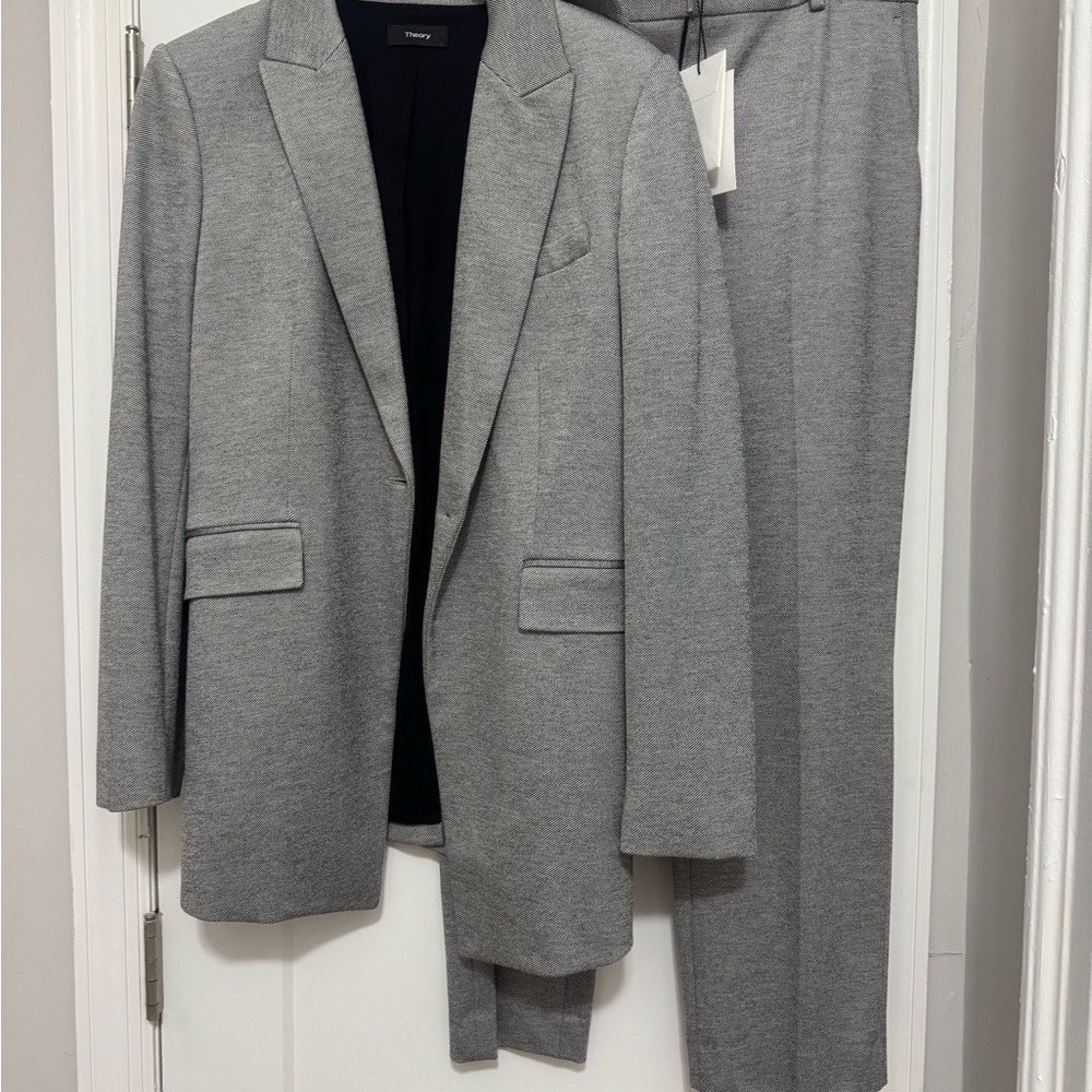 Theory Gray Wool-Blend Suits for Business Professionals